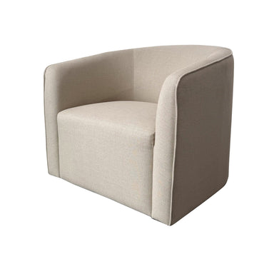 Luxurious Fully Upholstered Swivel Barrel Accent Chair for Living Room