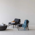 Elegant French Japandi Single Seater Wood Back Leisure Chair Sofa
