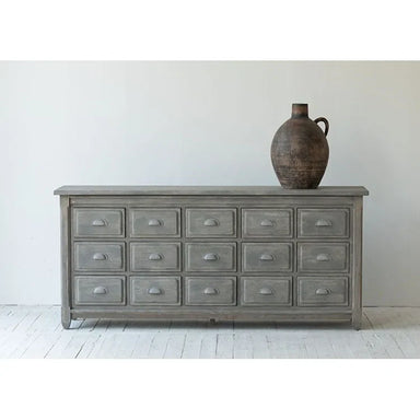 Scandinavian Rustic Recycled Pine Sideboard Cabinet with Multiple Drawers