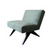 Modern Armless Upholstered Dining Chair Solid Oak Frame Comfortable Fabric