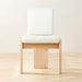 Elegant White Boucle Dining Chair: Solid Oak Wood, Modern Design, Comfy Seating