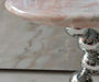 Elegant Pink Natural Marble Coffee Table - Modern Living Room Accent Furniture