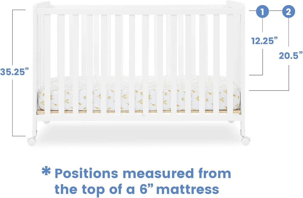 Portable Folding Wood Crib: Secure, Space-Saving, Easy-Fold Nursery Bed for Travel