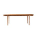 Elegant French Vintage 90-inch Cerused Oak Dining Table with Fluted Apron
