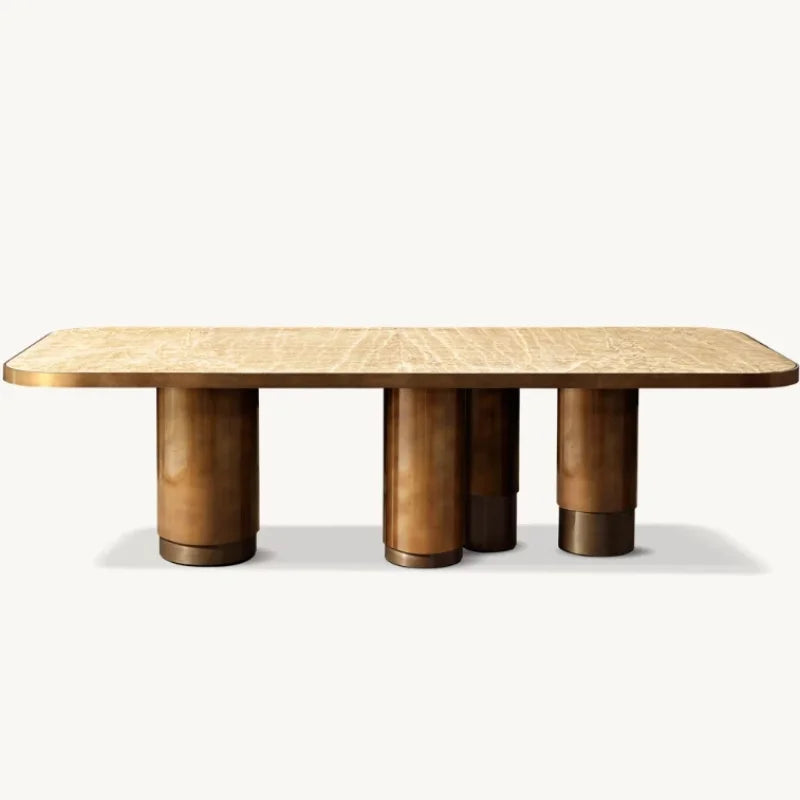 Customizable American Farmhouse Style Dining Table for Restaurant Hotel Villa