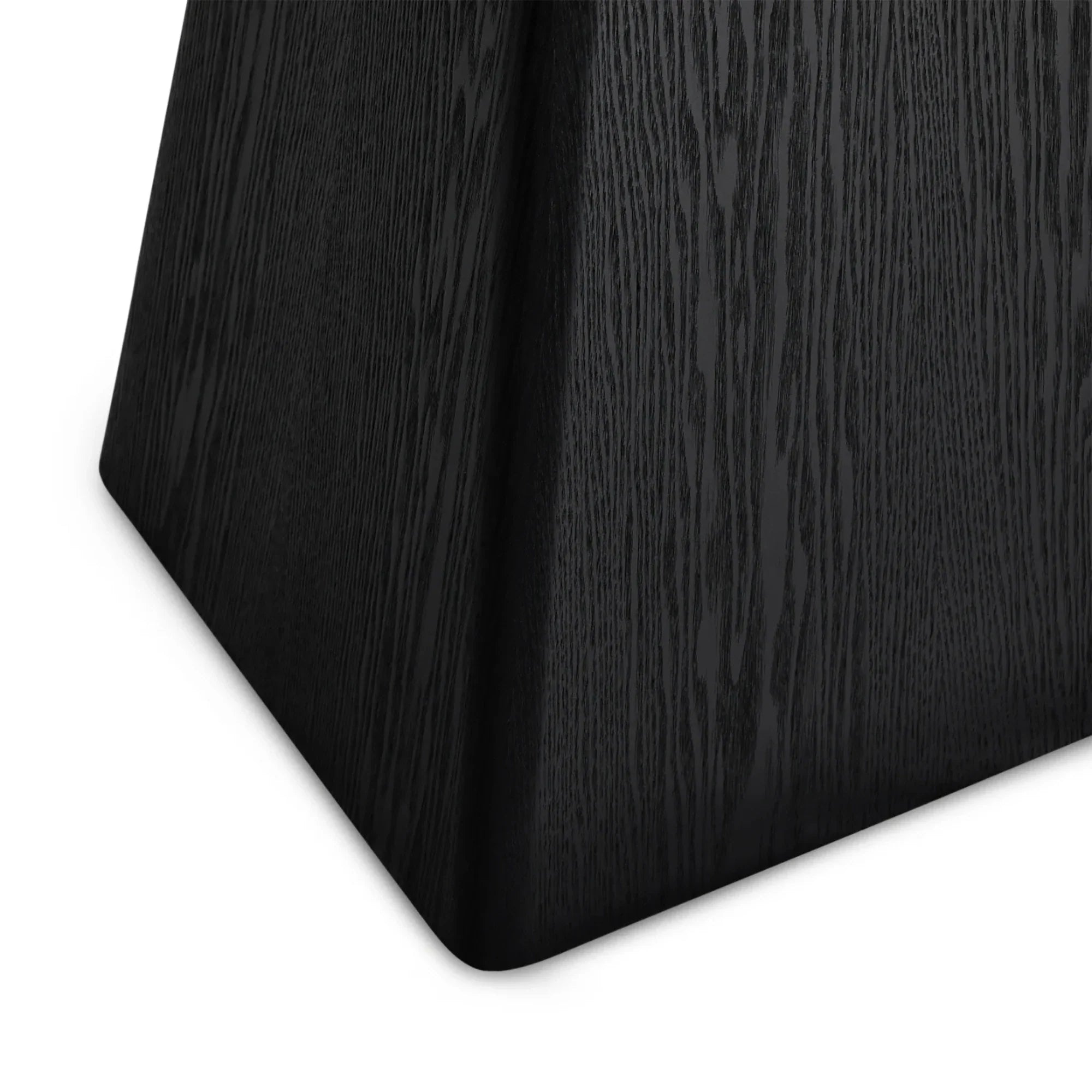 Modern Black Rectangular Dining Table, Oak Wood Top, Durable Industrial Design