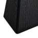 Modern Black Rectangular Dining Table, Oak Wood Top, Durable Industrial Design