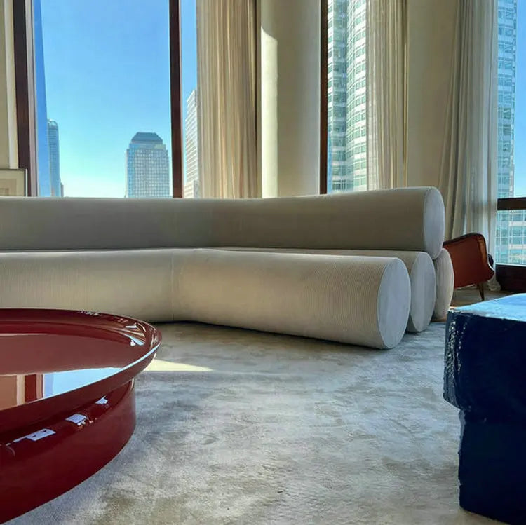 Modern Luxury Curved Velvet U-Shape Living Room Sectional Sofa Set