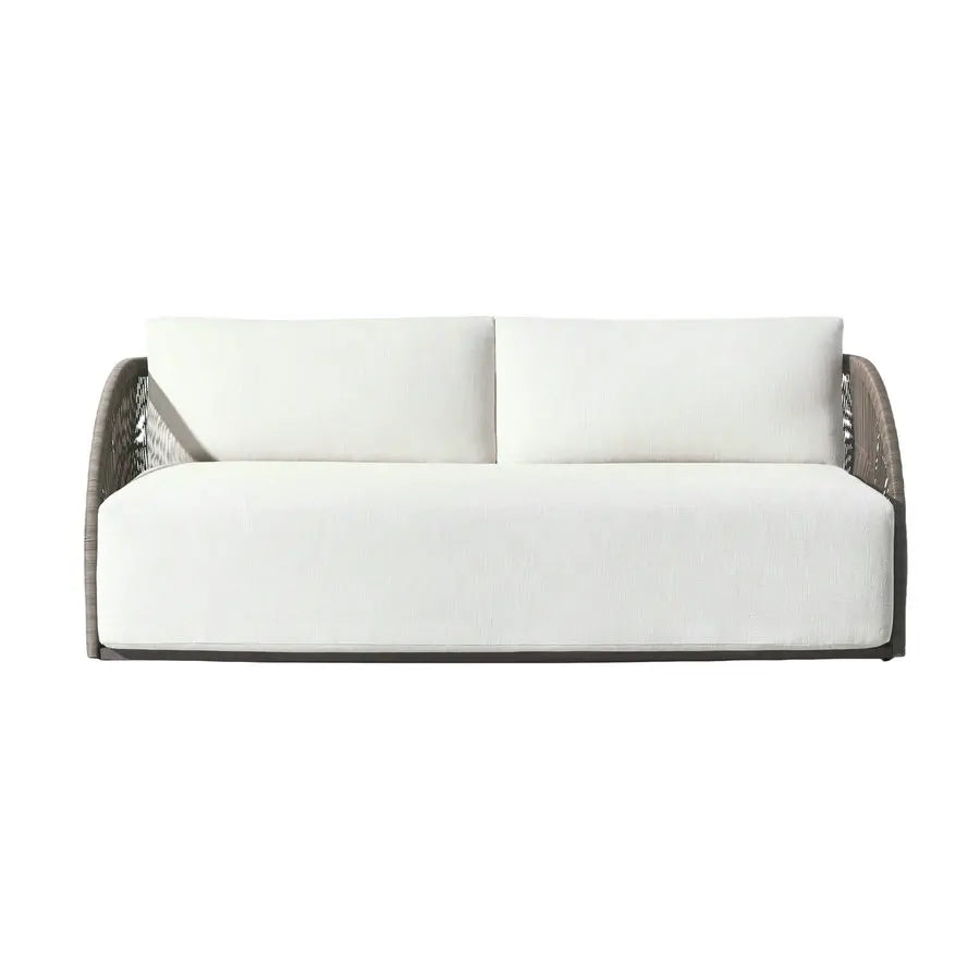 Luxury Modern Aluminum L-Shape Outdoor Sectional Sofa Set with Waterproof Rattan