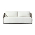 Luxury Modern Aluminum L-Shape Outdoor Sectional Sofa Set with Waterproof Rattan