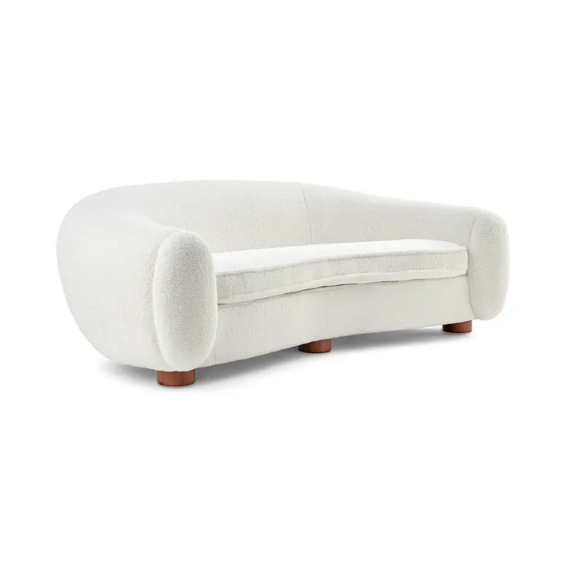 Luxury Modern Italian Design Boucle Velvet 3-Seater Polar Bear Sofa