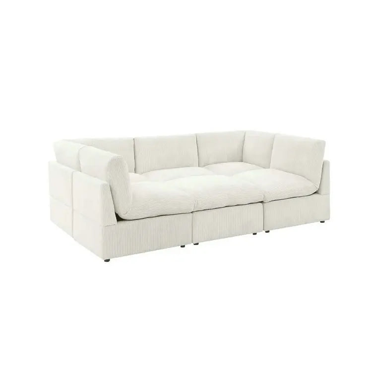 Modular Fabric Sectional Sofa Set - Modern High-End Corduroy Couch