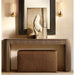 Premium Solid Oak Wood Console Table with Storage Drawers, Modern Entryway Furniture