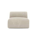 Modern Armless Accent Chair: Soft Fabric, Solid Wood for Living Room