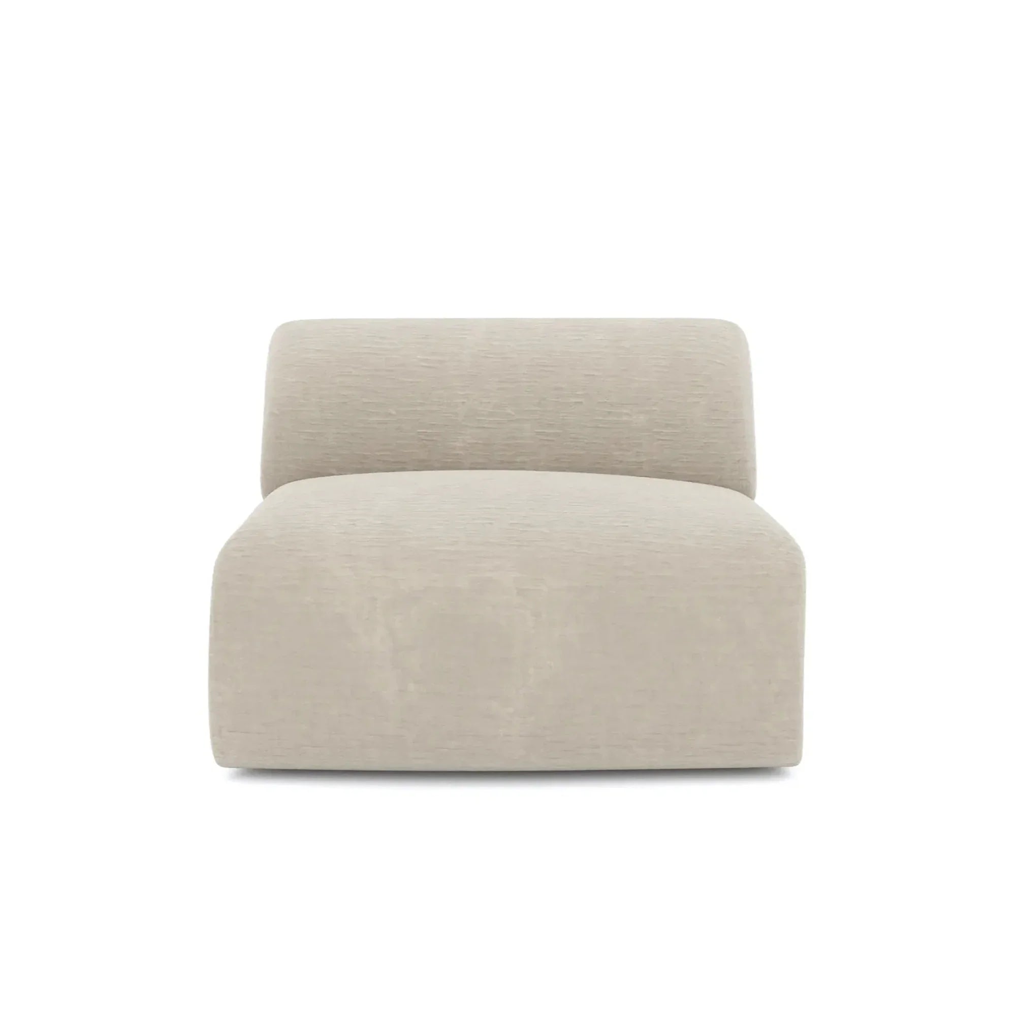 Modern Armless Accent Chair: Soft Fabric, Solid Wood for Living Room