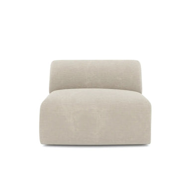 Modern Armless Accent Chair: Soft Fabric, Solid Wood for Living Room