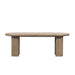 Expansive Solid Oak Oval Expandable Dining Table, Plank Legs, Rounded Edges