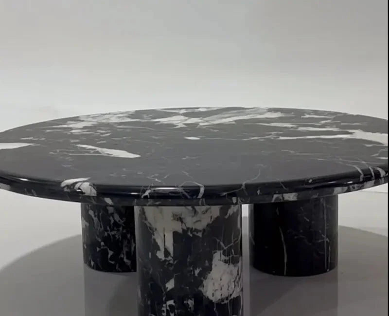 Tostone Calacatta Viola Black Natural Marble Coffee Table Luxury Home Decor