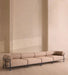 Modern Aluminum Alloy Outdoor Sofa Chaise with Plush Fabric Cushions for Home & Hotel