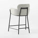 Ergonomic Velvet Bar Stool for Kitchen Cafe Counter High Stool