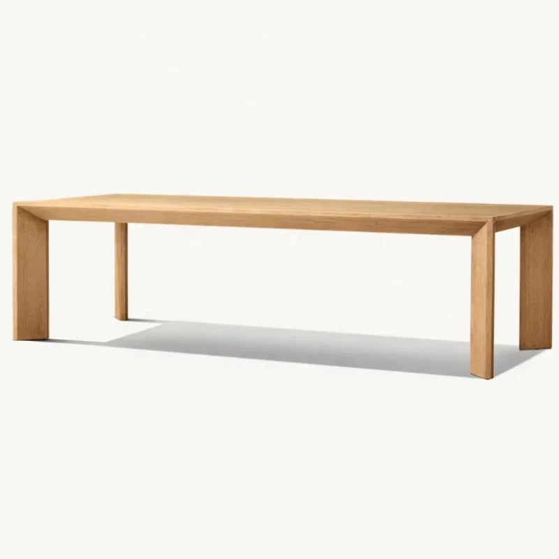 Elegant American Solid Oak Wood Dining Table for Home & Hospitality