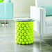 Chic Round Tempered Glass Coffee Table, Unique Tennis Ball Design Base