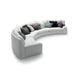 Modern Curved White Leather Sectional Sofa - Luxury Living Room Couch