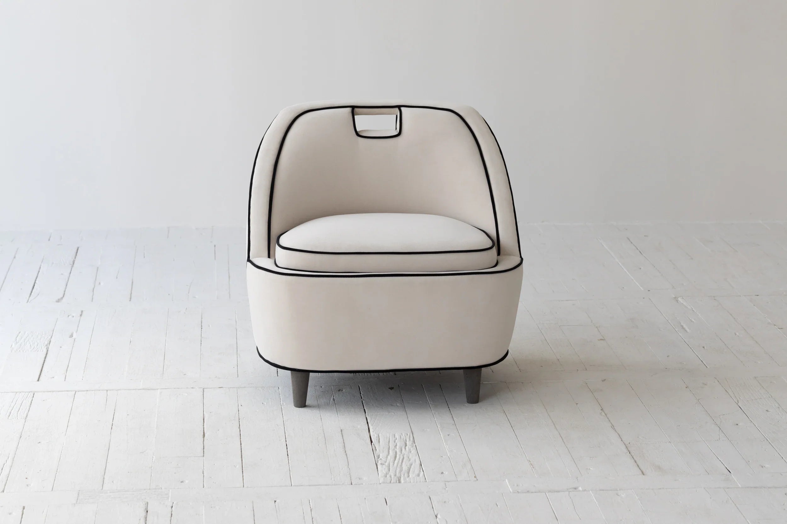 Modern European Avant Garde Velvet Upholstered Armchair Single Sofa Chair Designer Style