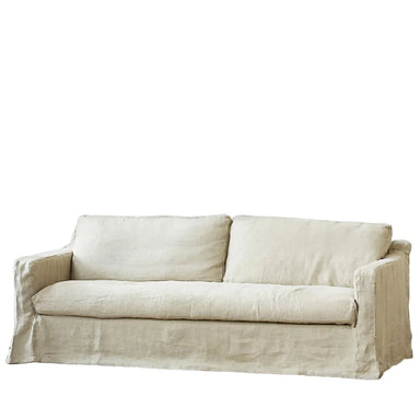 Modern Nordic Linen Fabric Loveseat Sofa with Washable Wabi-Sabi Style