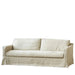 Modern Nordic Linen Fabric Loveseat Sofa with Washable Wabi-Sabi Style