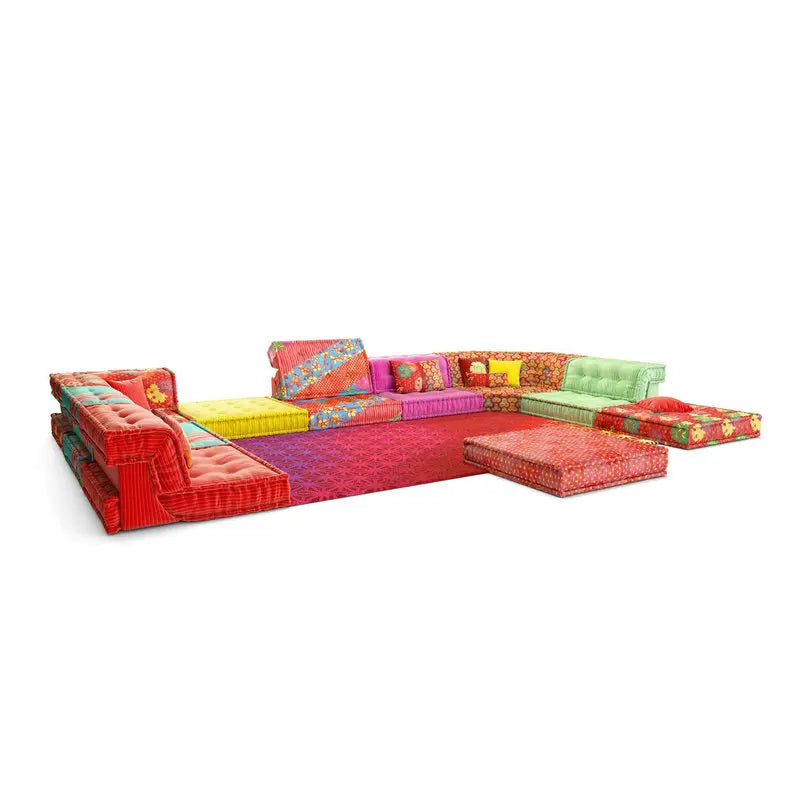 Modern Luxury Modular Velvet Sofa Set for Villa Living