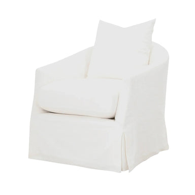 Single French Style Accent Sofa Chair, Linen Upholstered Living Room Lounge Armchair