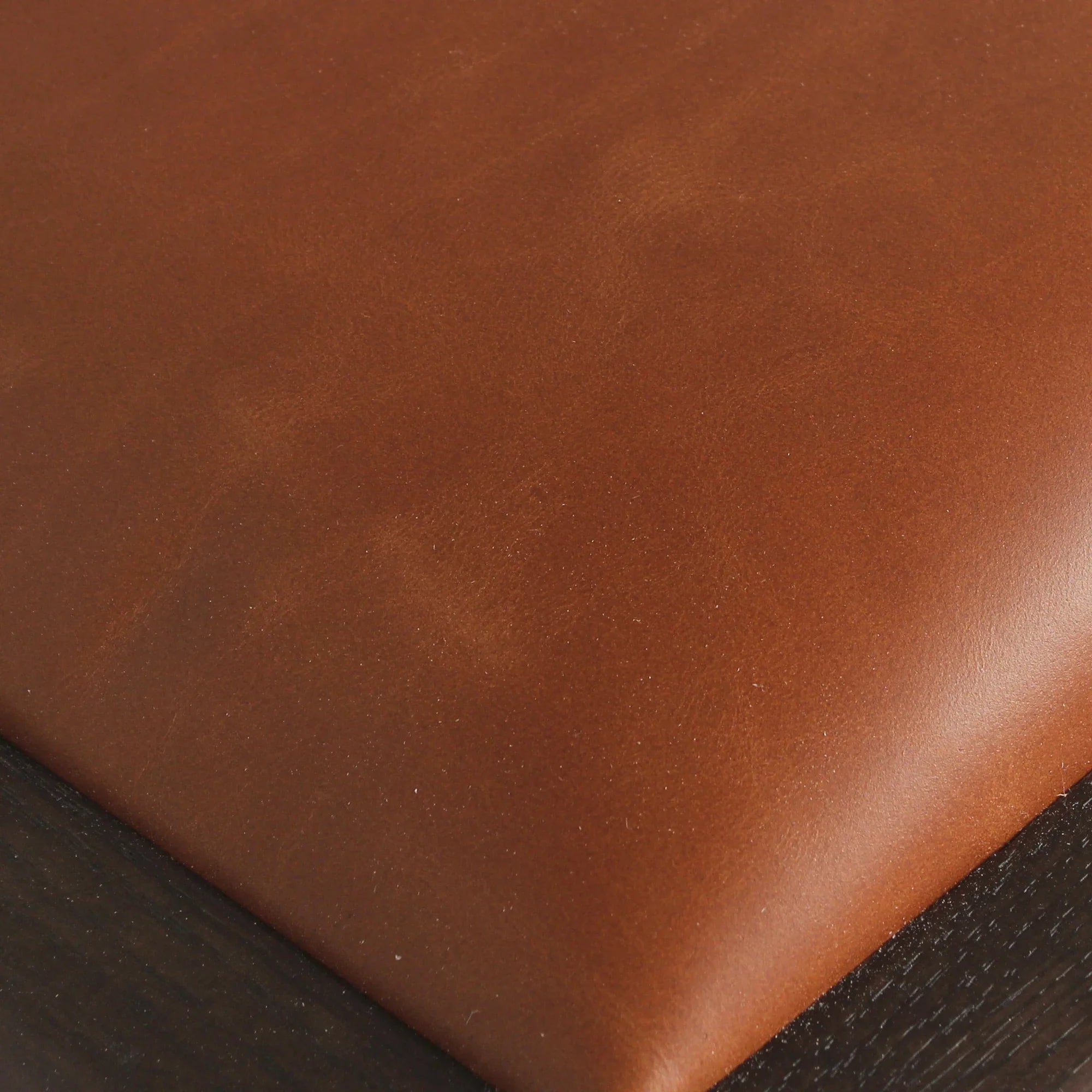 Premium Handmade Vintage Oak Wood Counter Stool with Genuine Leather Seat