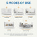 Versatile 5-in-1 Convertible Crib: Toddler, Daybed, Full-Size, 3 Height Adjustments