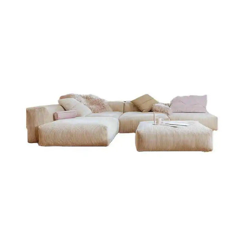 Modern Modular Corduroy Velvet Sectional Sofa Couch