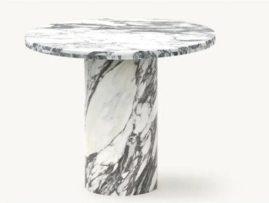 Tostone Arabescato White Marble Round Coffee Table for Elegant Living Rooms