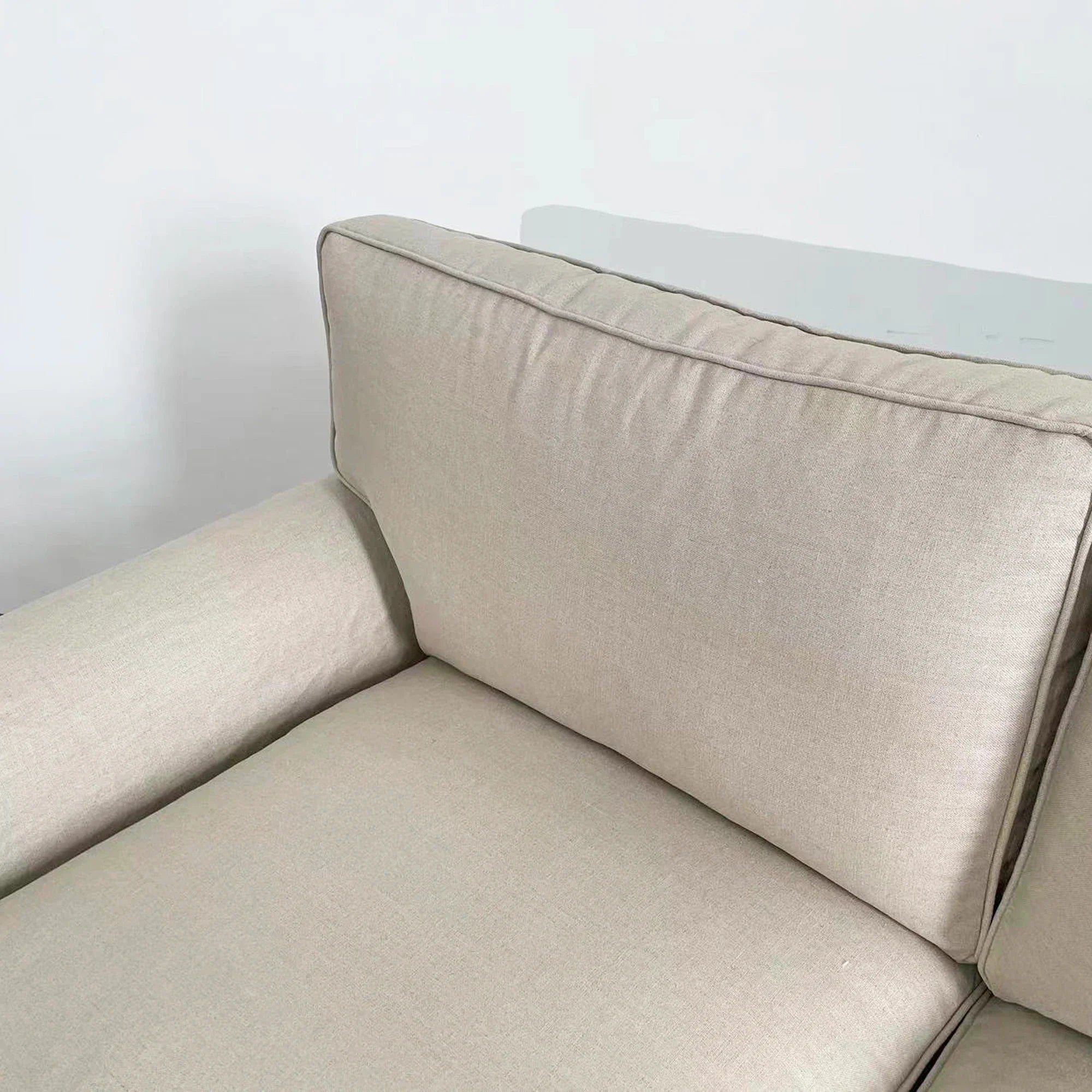 French Classic Linen Fabric Sofa with Removable Slipcover for Living Room