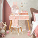 Kids Wooden Vanity Dressing Table & Chair Set with Mirror for Play