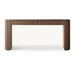 Premium Solid Oak Wood Console Table with Storage Drawers, Modern Entryway Furniture