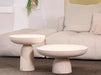 Elegant Tostone Beige Natural Travertine Round Coffee Table for Modern Living