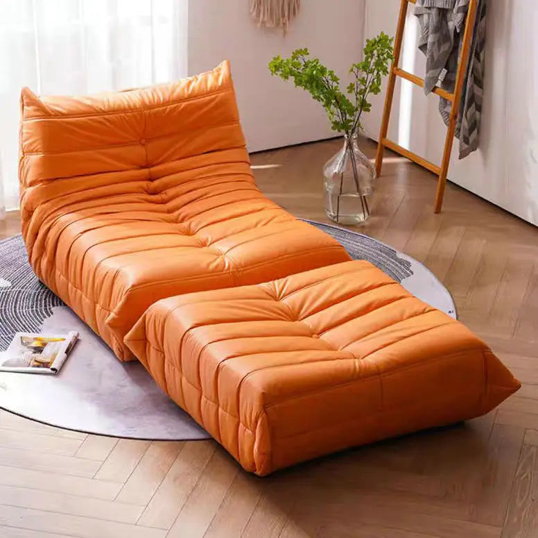 Modern Velvet Round Ottoman Stool, Large Designer Living Room Pouf Bench