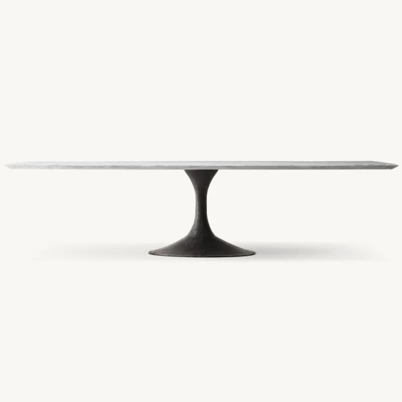 Luxury American Rectangular Dining Table, Solid Wood, Customizable, Elegant