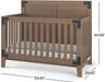4-in-1 Convertible Baby Crib, Non-Toxic Finish, Adjustable Mattress, Day Bed