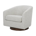 Cozy Swivel Barrel Accent Chair: Upholstered Wooden Living Room Single Sofa