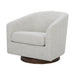 Cozy Swivel Barrel Accent Chair: Upholstered Wooden Living Room Single Sofa