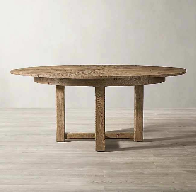 Versatile Solid Wood Round Dining Table for Home, Hotel, Restaurant