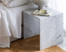 Tostone Elegant White Carrara Marble Side Table for Modern Living Spaces