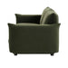 Luxurious Moss Green Velvet Three-Seater Sofa - Modern Minimalist Living Room Comfort