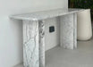 Elegant Calacatta Arabescato Polished Marble Console Table for Luxury Home Decor