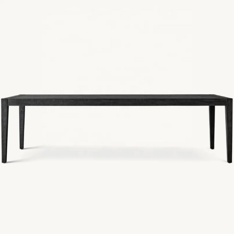 Luxury American Antique Oak Solid Wood Dining Table for Villas & Clubs